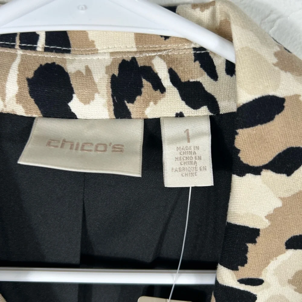 NWT Chico’s Animal Print Moto Jacket‎